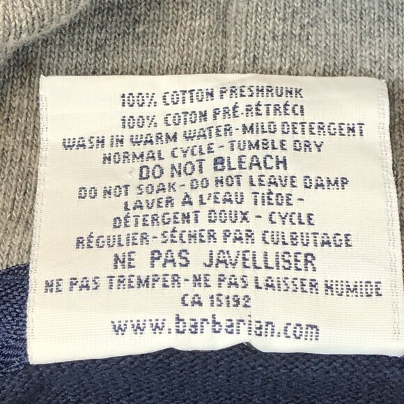 Villanova Lacrosse Barbarian Hooded Striped Rugby Long Sleeve #17 Mens Large - Picture 11 of 13